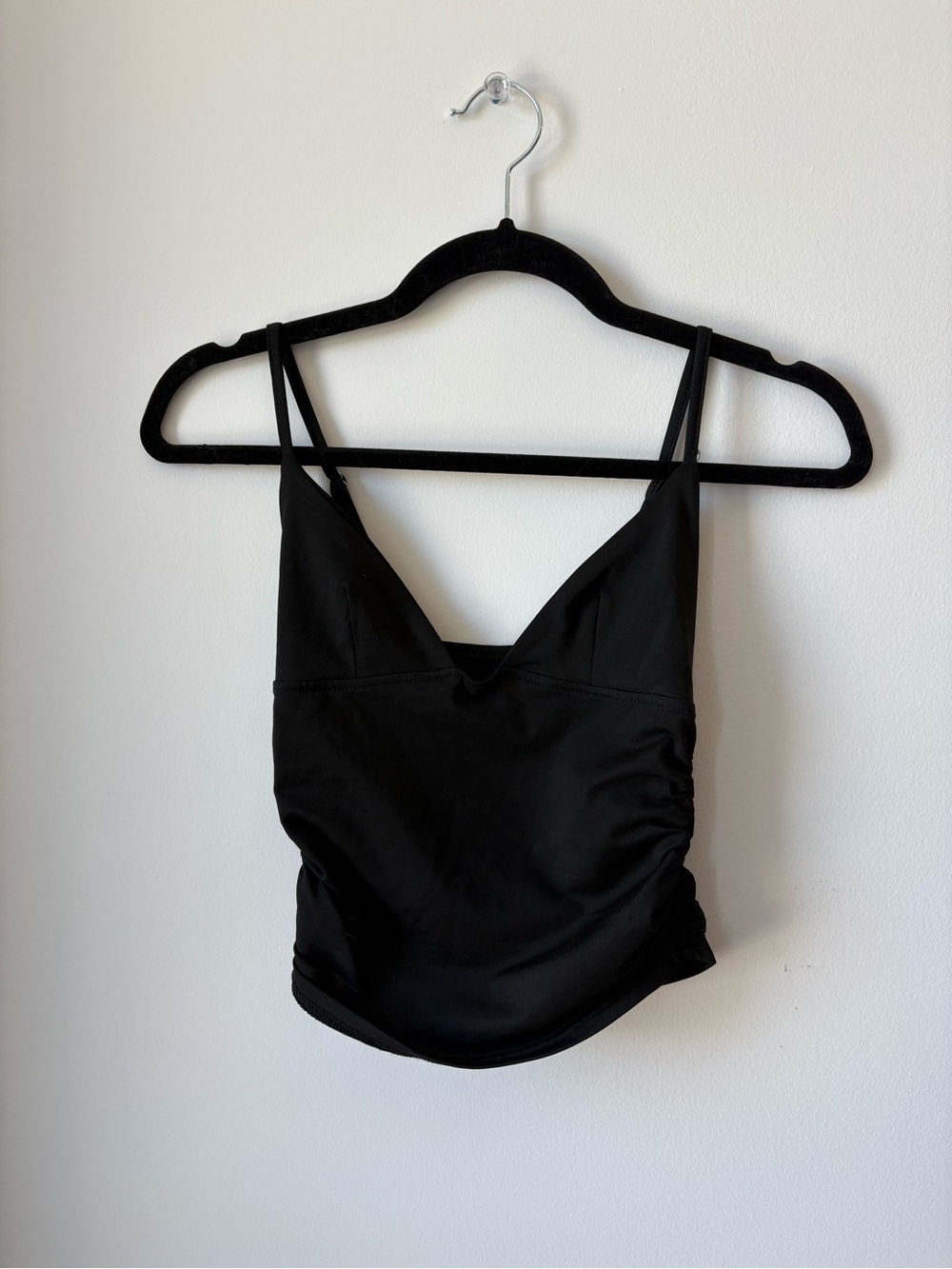 Black V-Neck Tankini Top